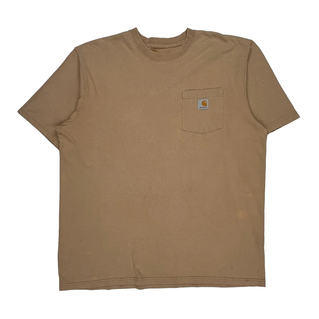 Carhartt Tall T-Shirt - XL Brown Cotton