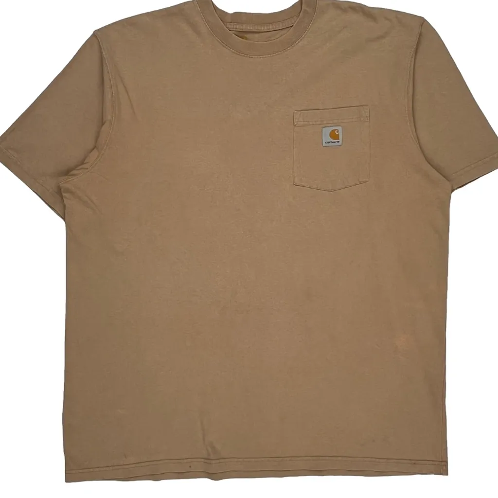 Carhartt Tall T-Shirt - XL Brown Cotton - Image 5