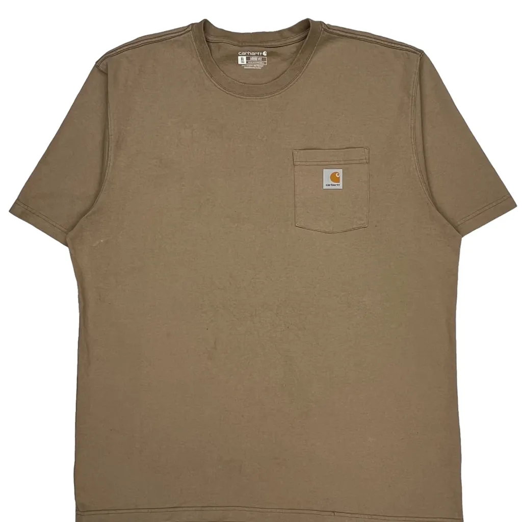 Carhartt Tall T-Shirt - XL Brown Cotton - Image 5
