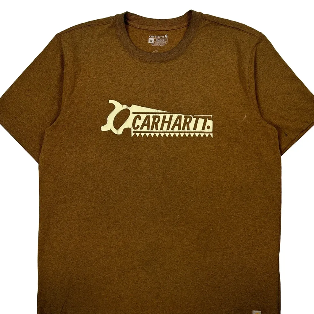 Carhartt Graphic T-Shirt - XL Brown Cotton - Image 5