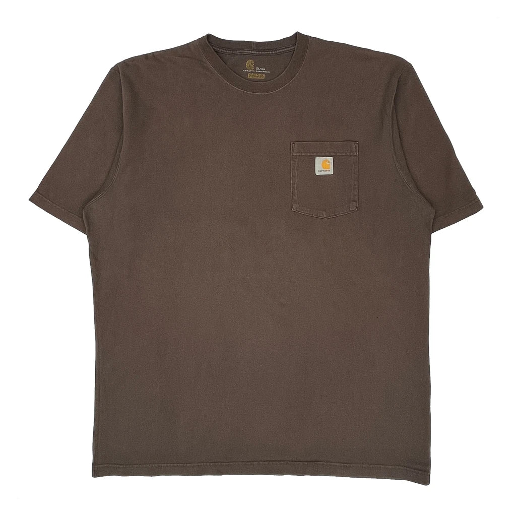 Carhartt Tall T-Shirt - 2XL Brown Cotton