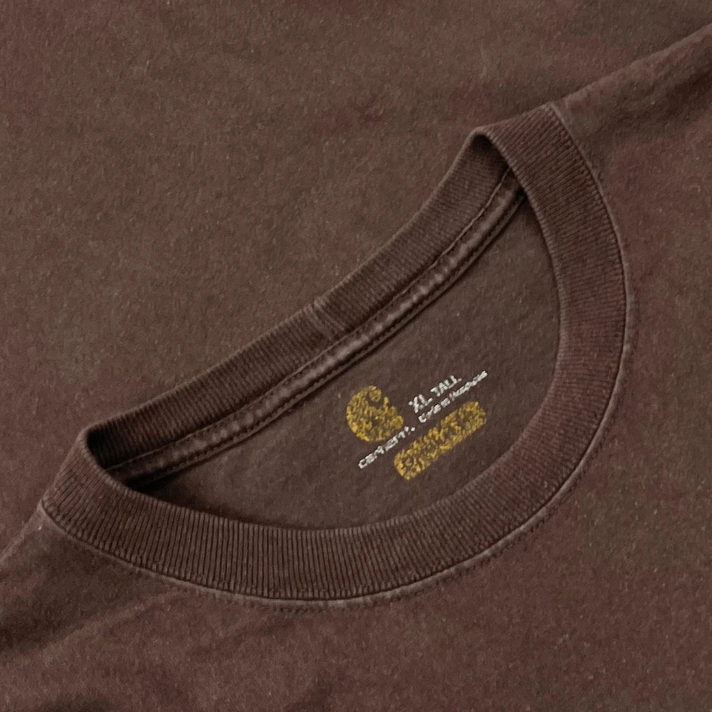 Carhartt Tall T-Shirt - 2XL Brown Cotton - Image 4