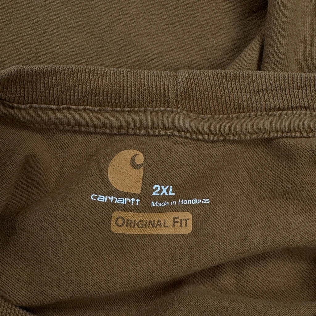 Carhartt T-Shirt - 2XL Brown Cotton - Image 3