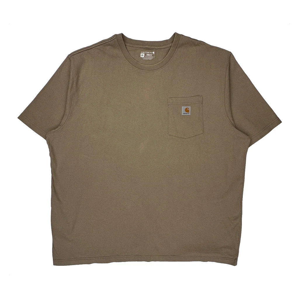 Carhartt T-Shirt - 2XL Brown Cotton