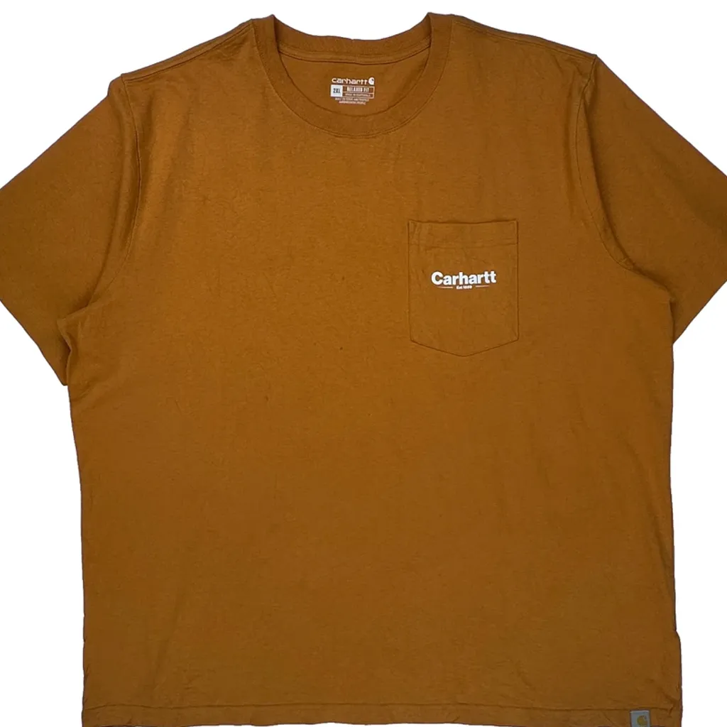 Carhartt Graphic T-Shirt - 2XL Brown Cotton - Image 4