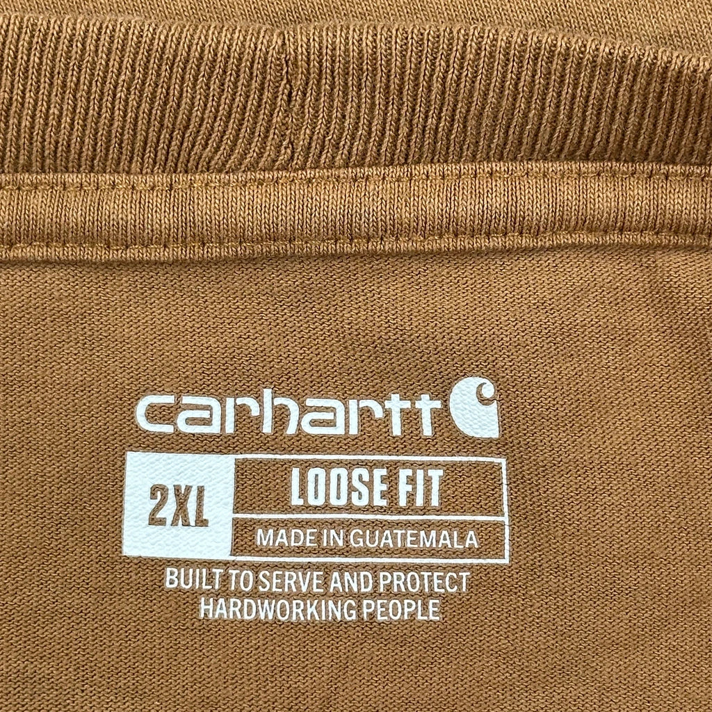 Carhartt T-Shirt - 2XL Brown Cotton - Image 3