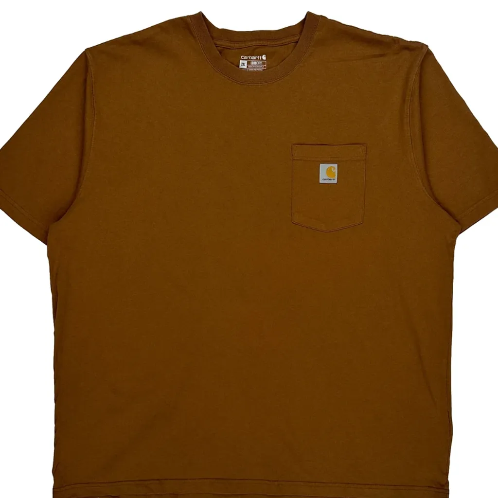 Carhartt T-Shirt - 2XL Brown Cotton - Image 4