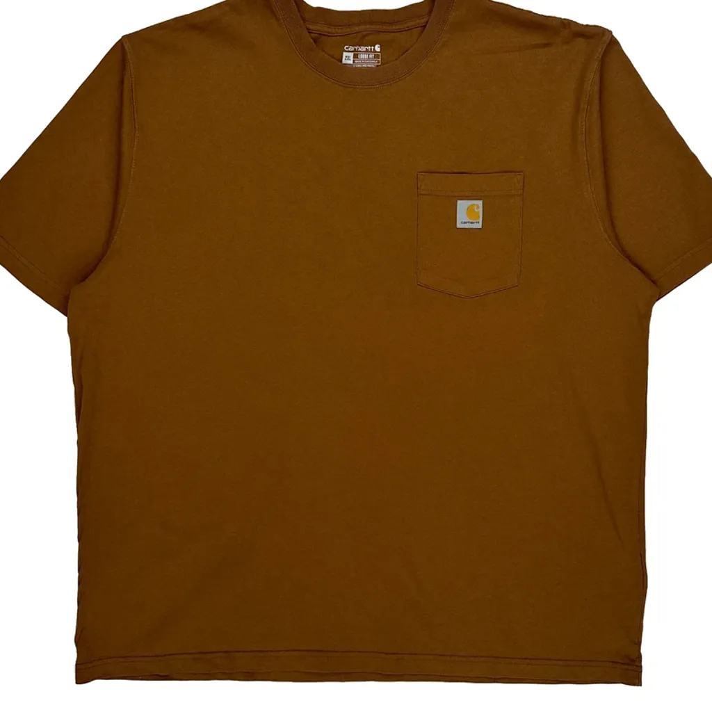 Carhartt T-Shirt - 2XL Brown Cotton - Image 5