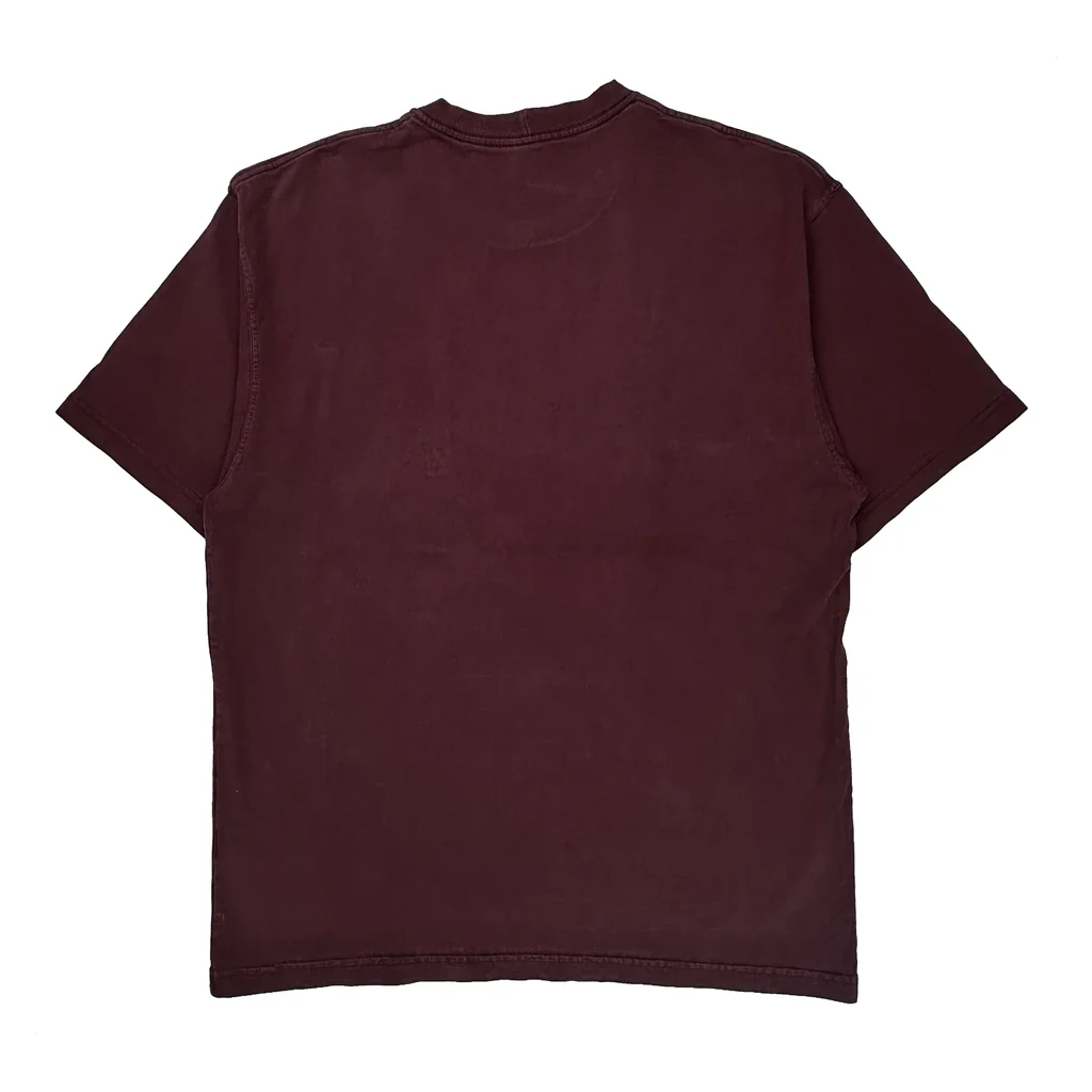 Carhartt T-Shirt - Large Burgundy Cotton - Image 2