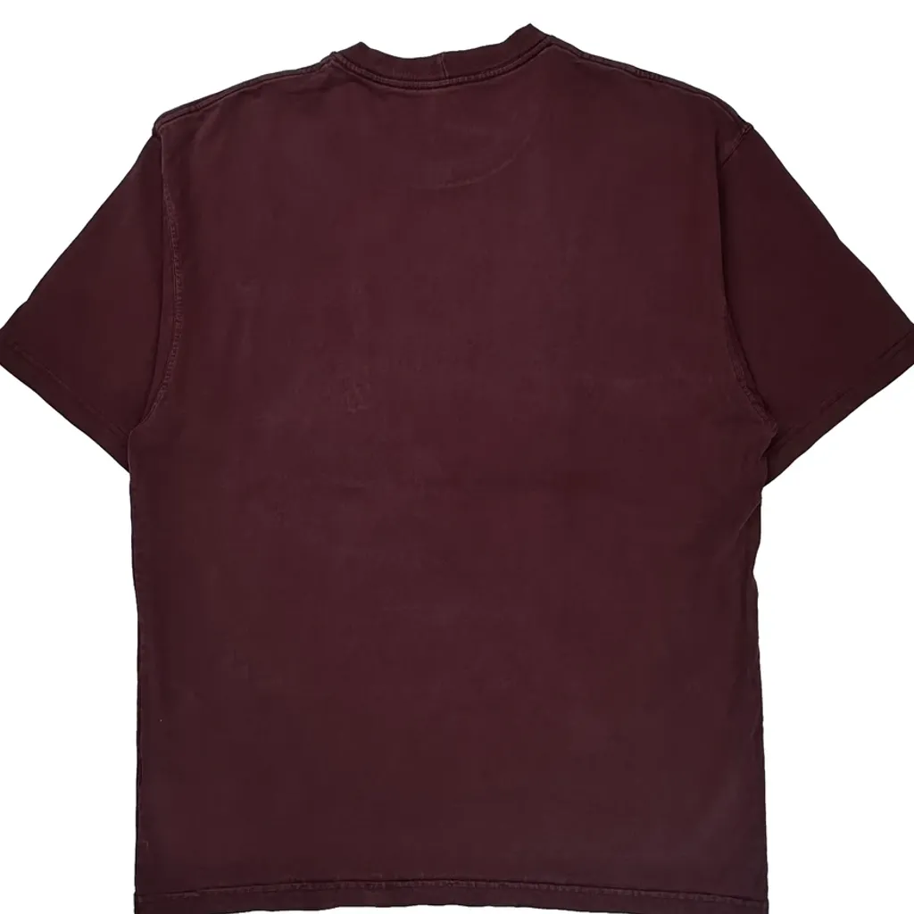 Carhartt T-Shirt - Large Burgundy Cotton - Image 7