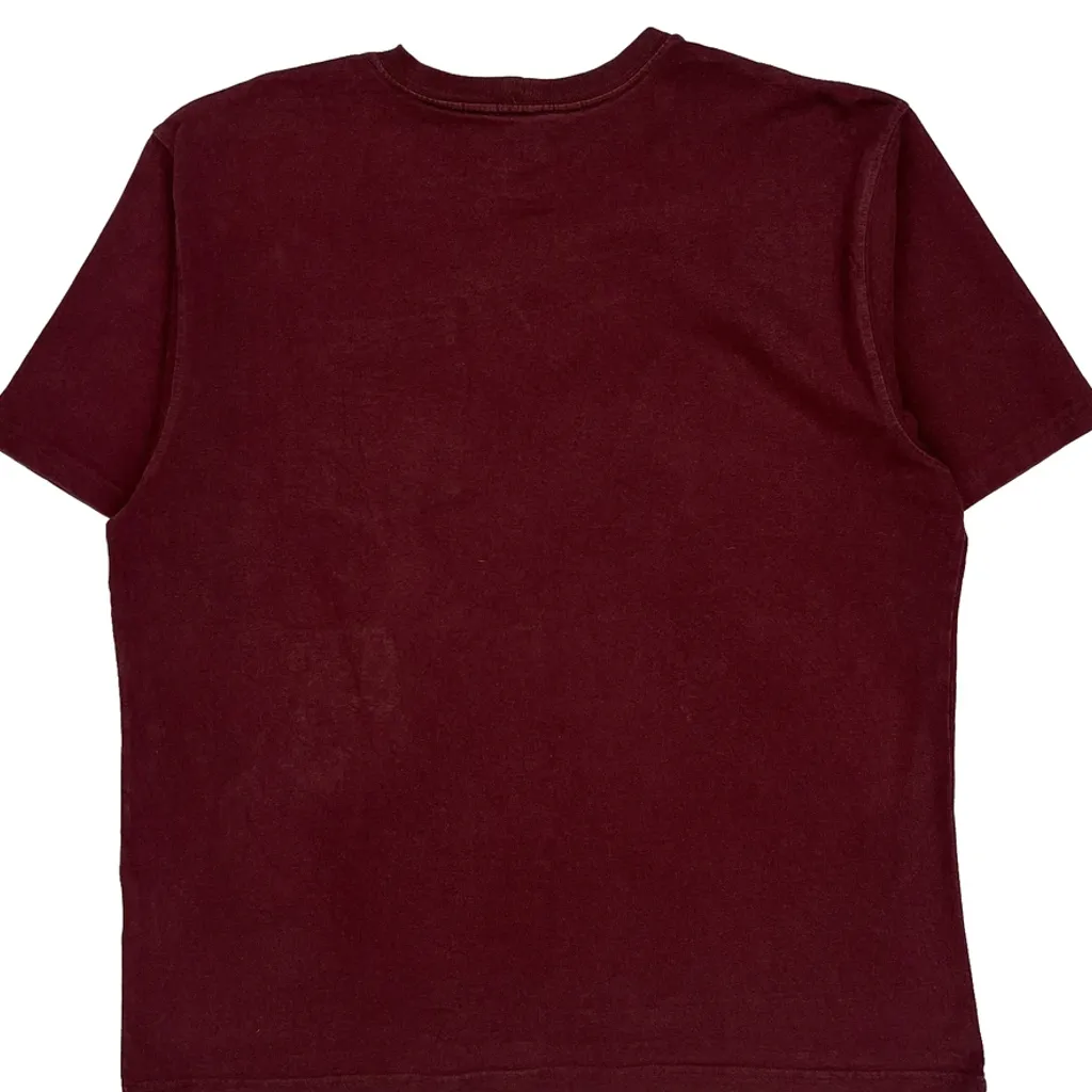 Carhartt T-Shirt - Large Burgundy Cotton - Image 7