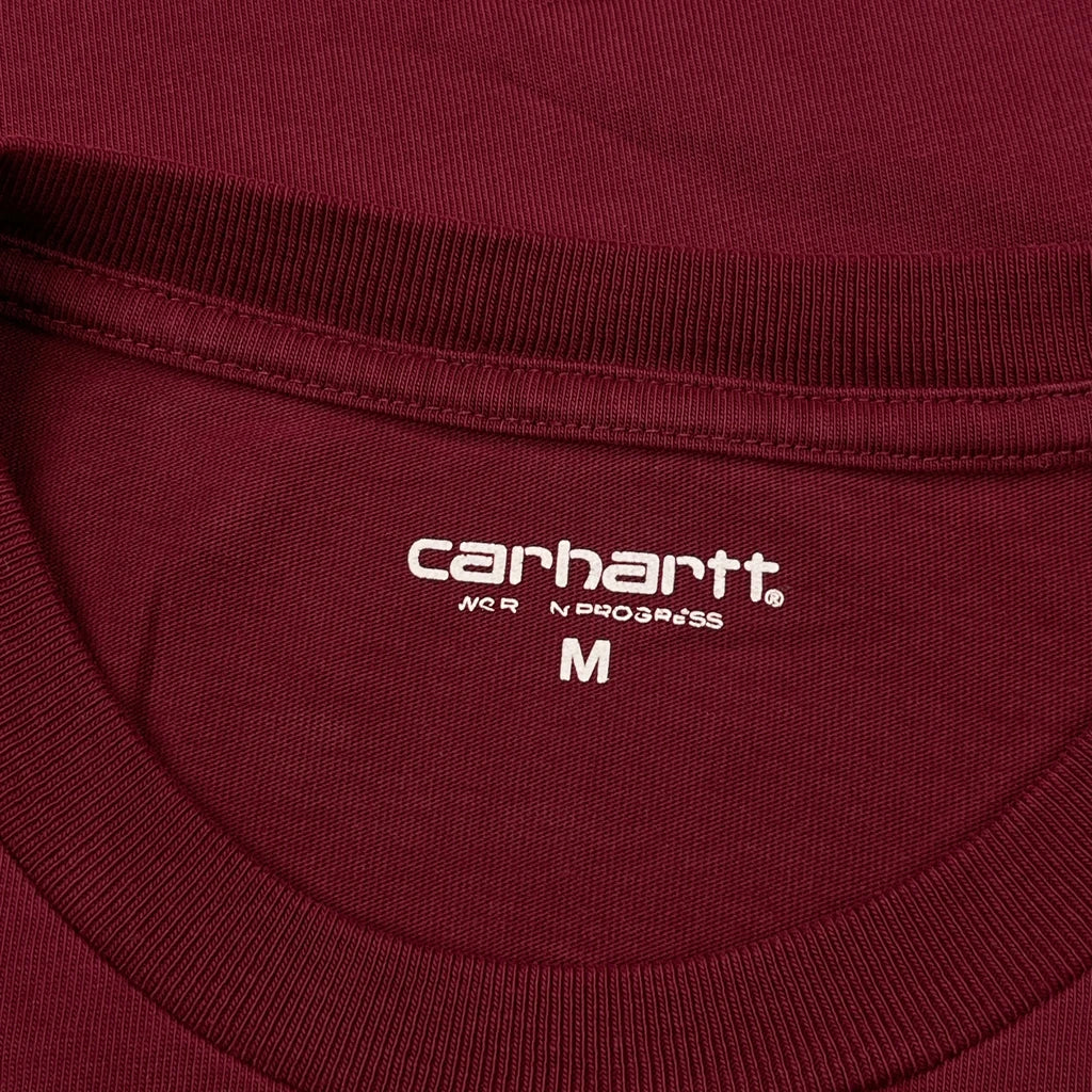 Carhartt T-Shirt - Medium Burgundy Cotton - Image 3