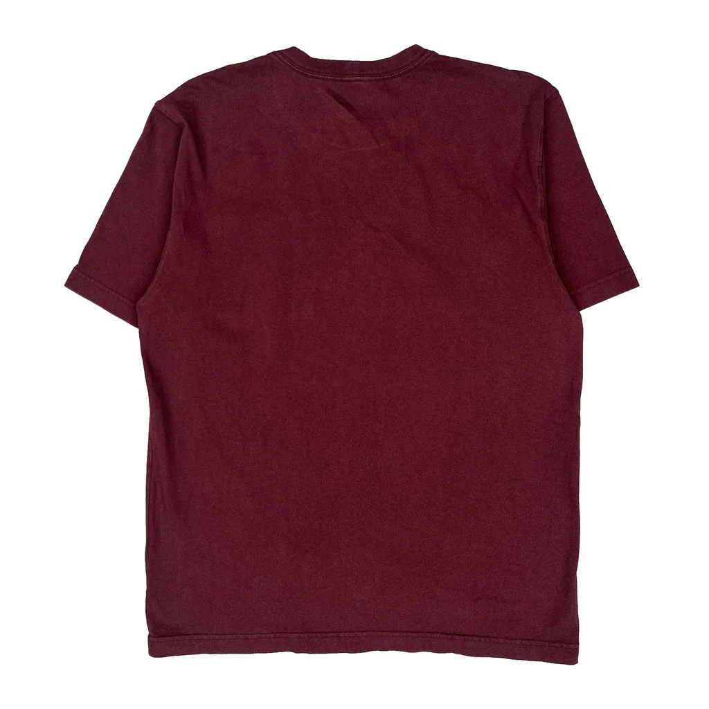 Carhartt T-Shirt - Medium Burgundy Cotton - Image 2