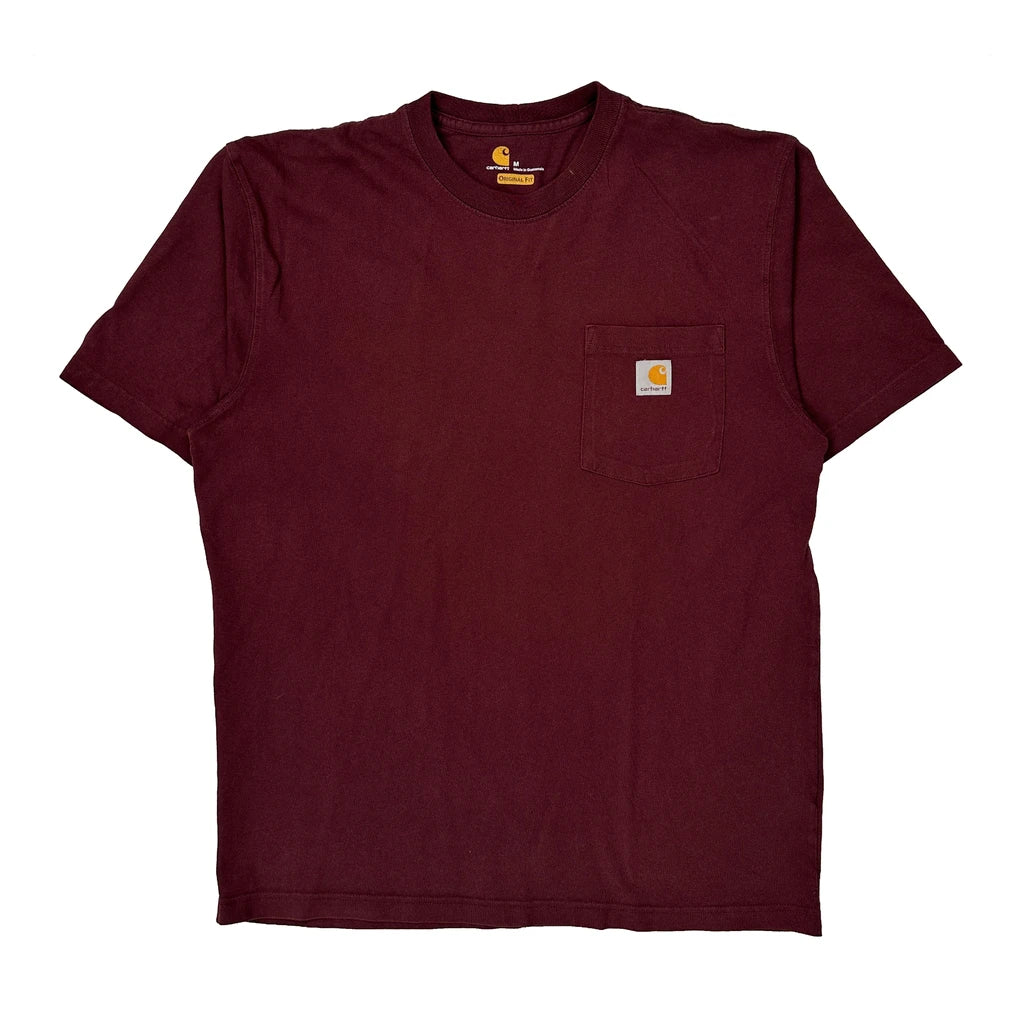 Carhartt T-Shirt - Medium Burgundy Cotton