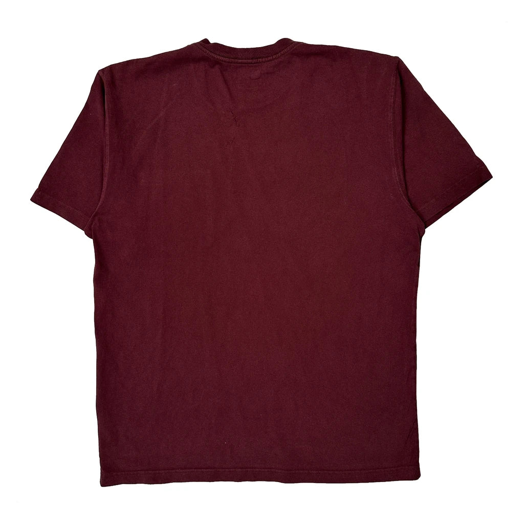 Carhartt T-Shirt - Medium Burgundy Cotton - Image 2