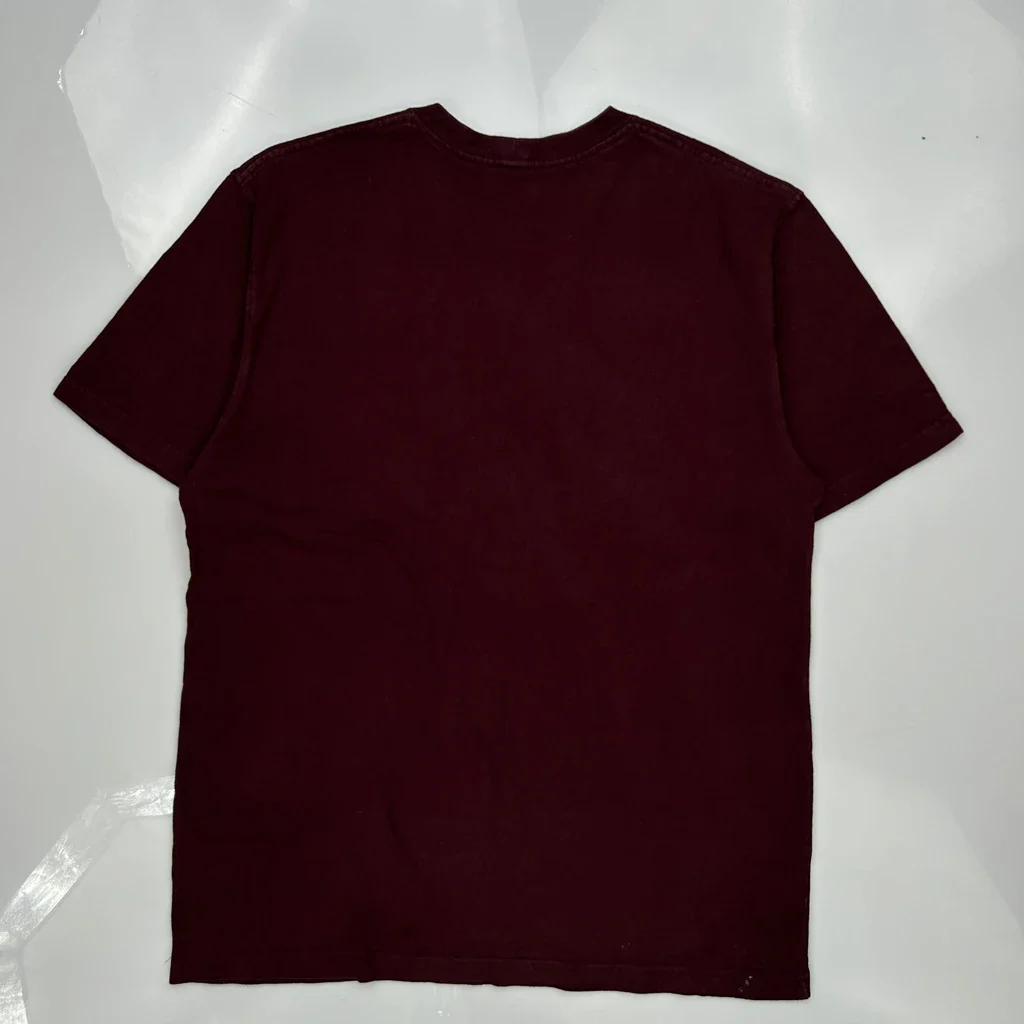 Carhartt T-Shirt - Medium Burgundy Cotton - Image 4