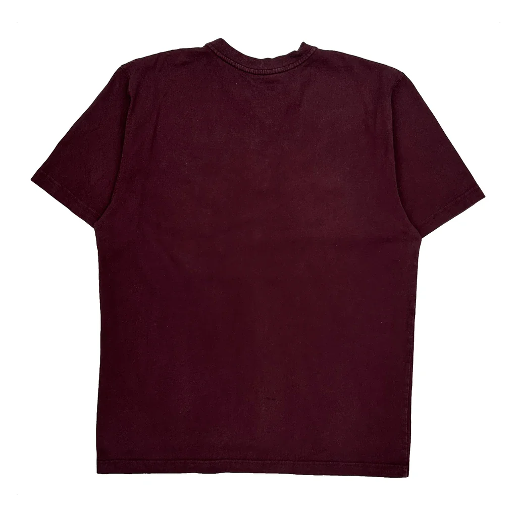 Carhartt T-Shirt - Medium Burgundy Cotton - Image 2