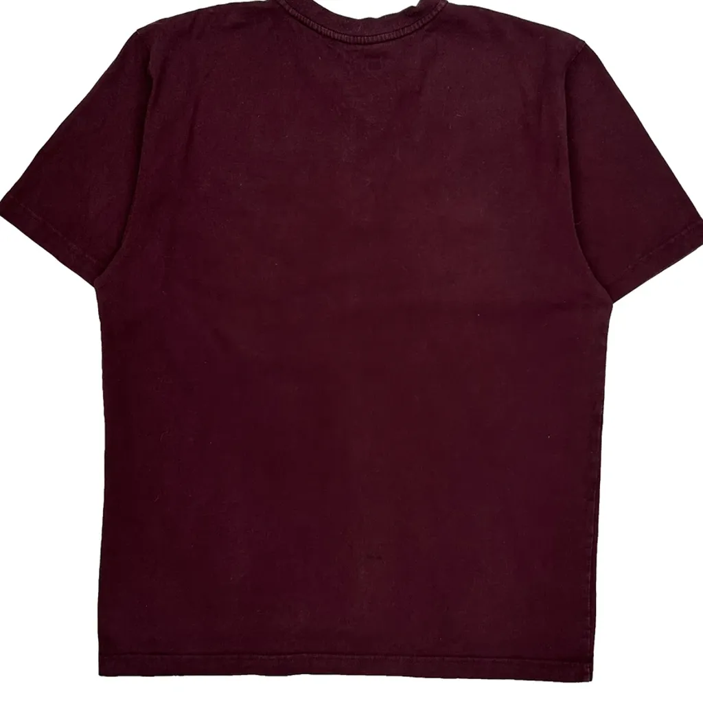 Carhartt T-Shirt - Medium Burgundy Cotton - Image 7
