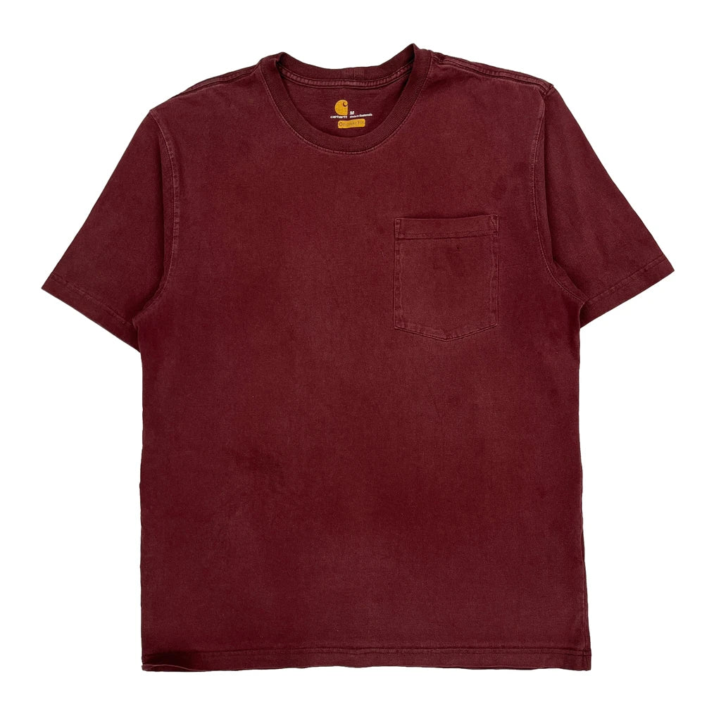 Carhartt T-Shirt - Medium Burgundy Cotton