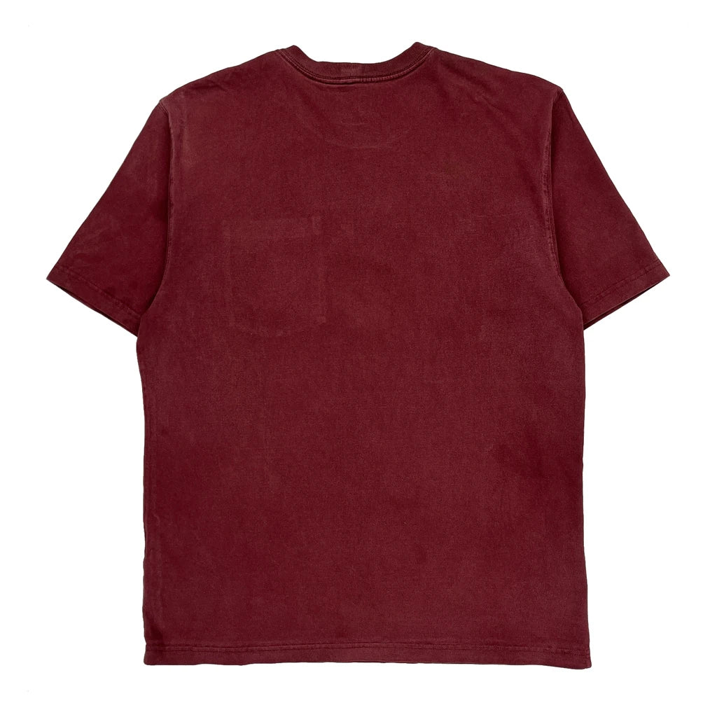 Carhartt T-Shirt - Medium Burgundy Cotton - Image 2