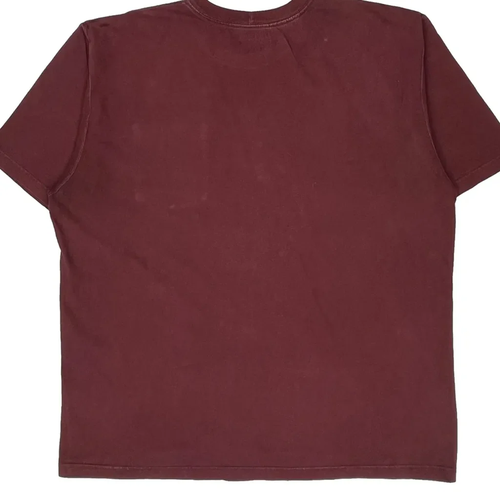 Carhartt T-Shirt - XL Burgundy Cotton - Image 6