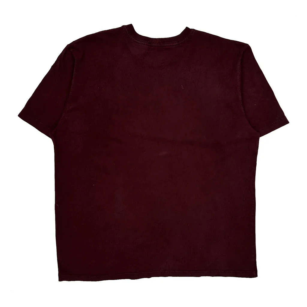 Carhartt T-Shirt - XL Burgundy Cotton - Image 2