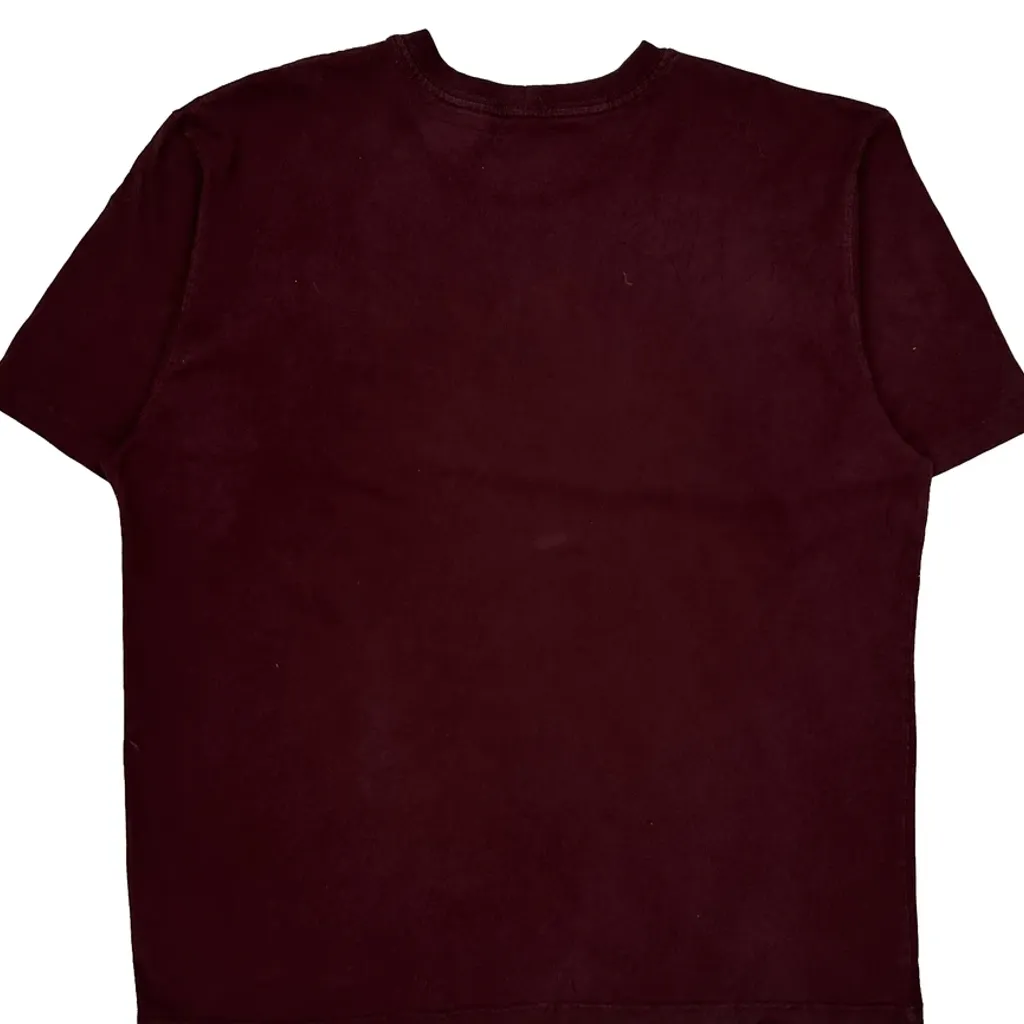 Carhartt T-Shirt - XL Burgundy Cotton - Image 7