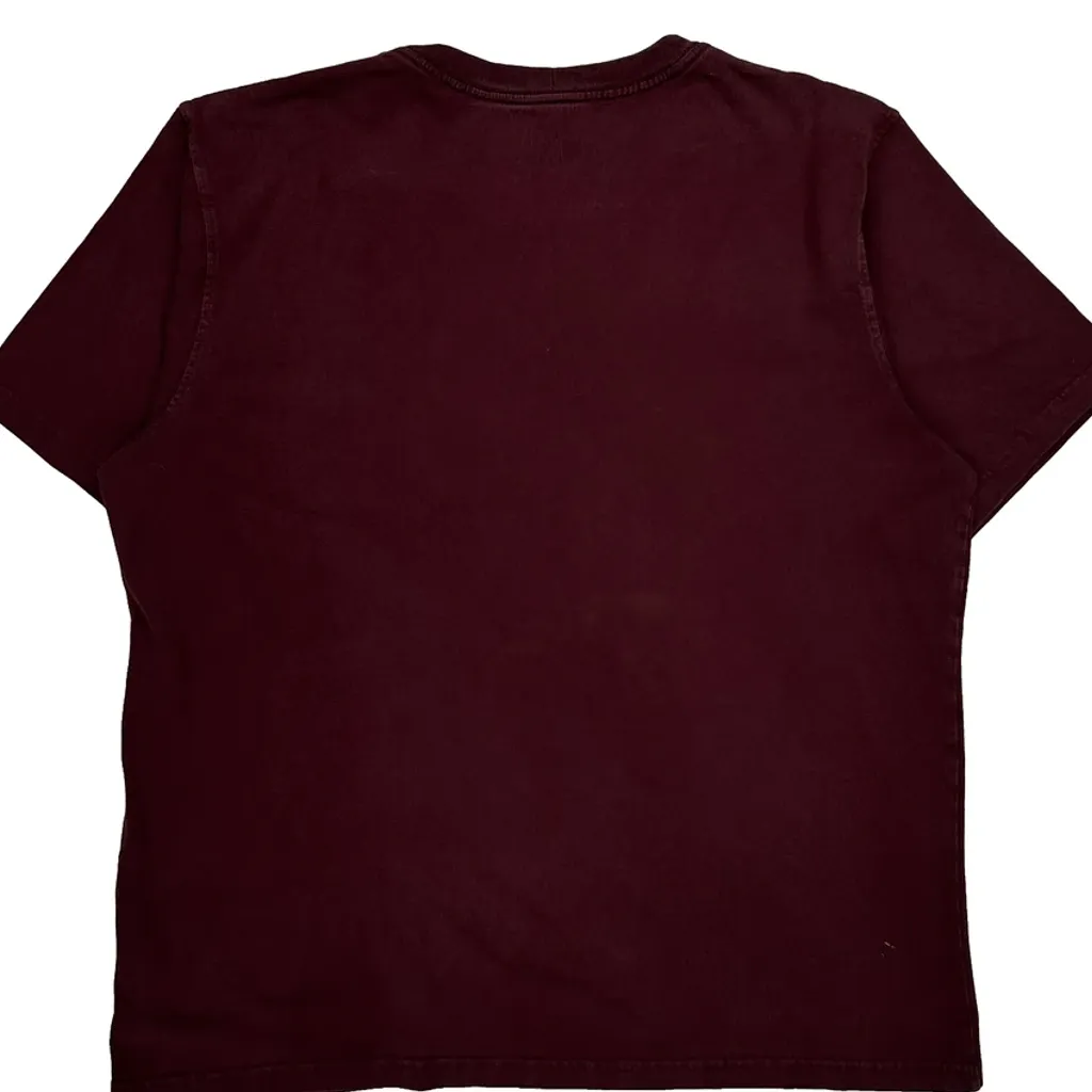 Carhartt T-Shirt - XL Burgundy Cotton - Image 6