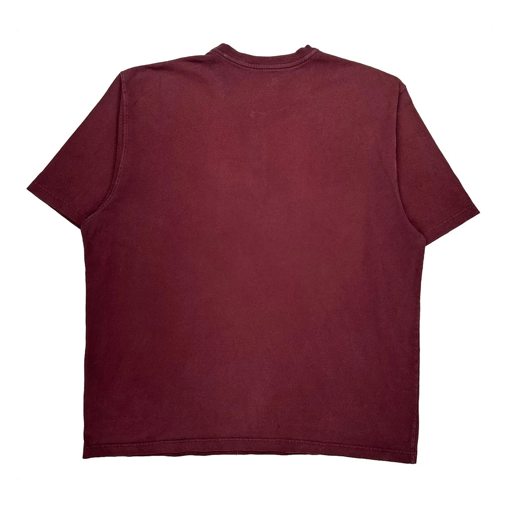 Carhartt T-Shirt - XL Burgundy Cotton - Image 2