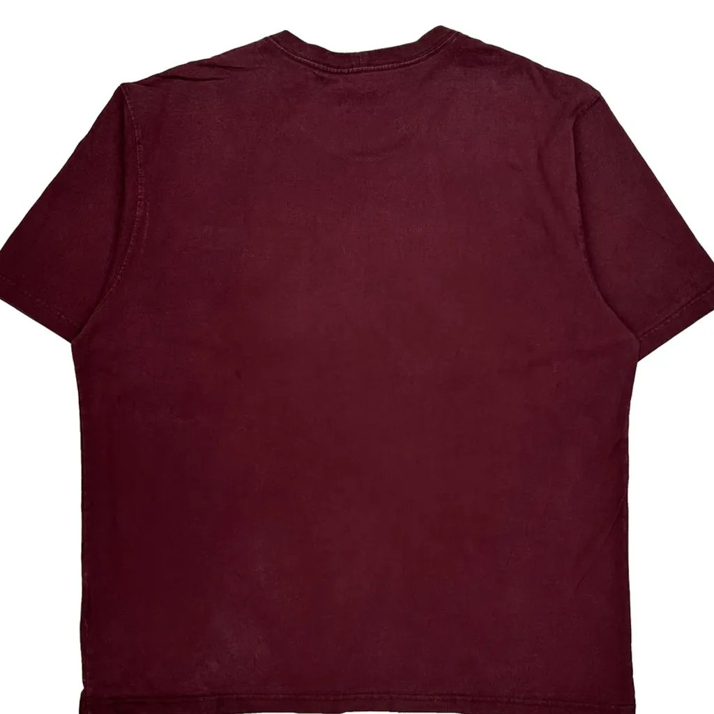 Carhartt T-Shirt - XL Burgundy Cotton - Image 7