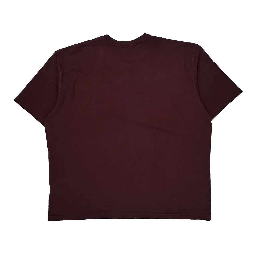 Carhartt T-Shirt - XL Burgundy Cotton - Image 2