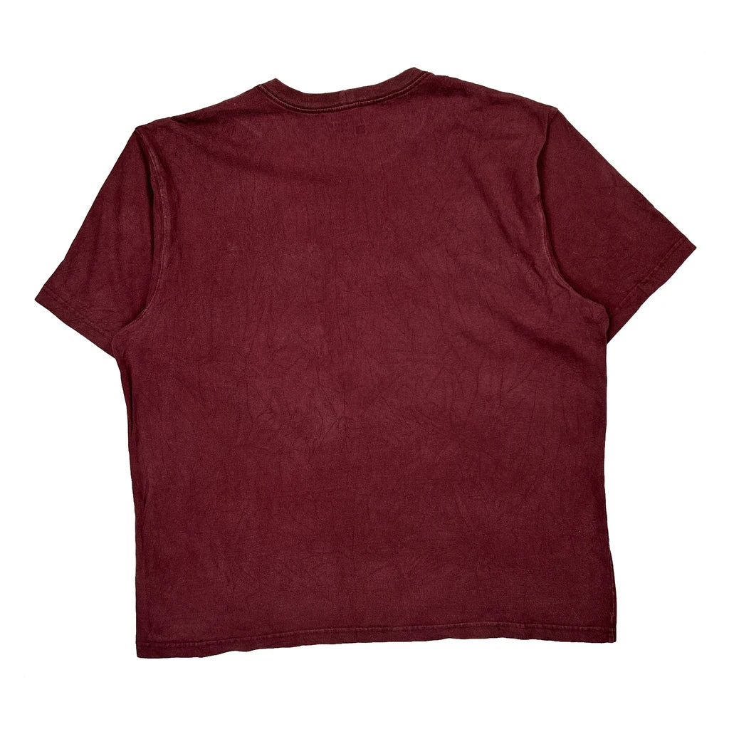 Carhartt T-Shirt - XL Burgundy Cotton - Image 2