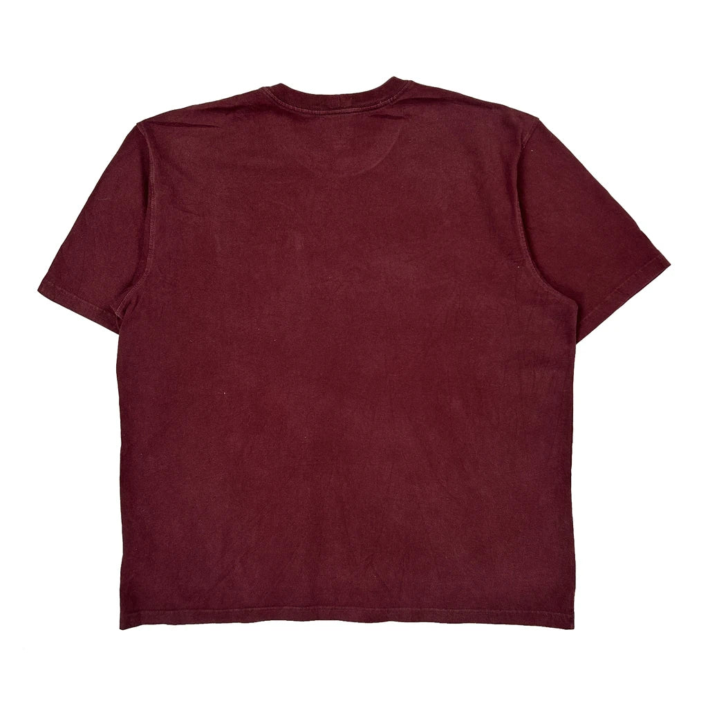 Carhartt T-Shirt - XL Burgundy Cotton - Image 2
