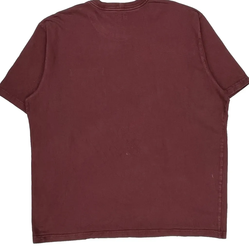 Carhartt T-Shirt - 2XL Burgundy Cotton - Image 6