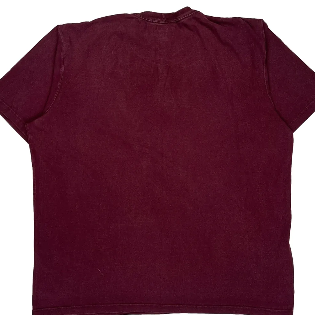 Carhartt T-Shirt - 2XL Burgundy Cotton - Image 7