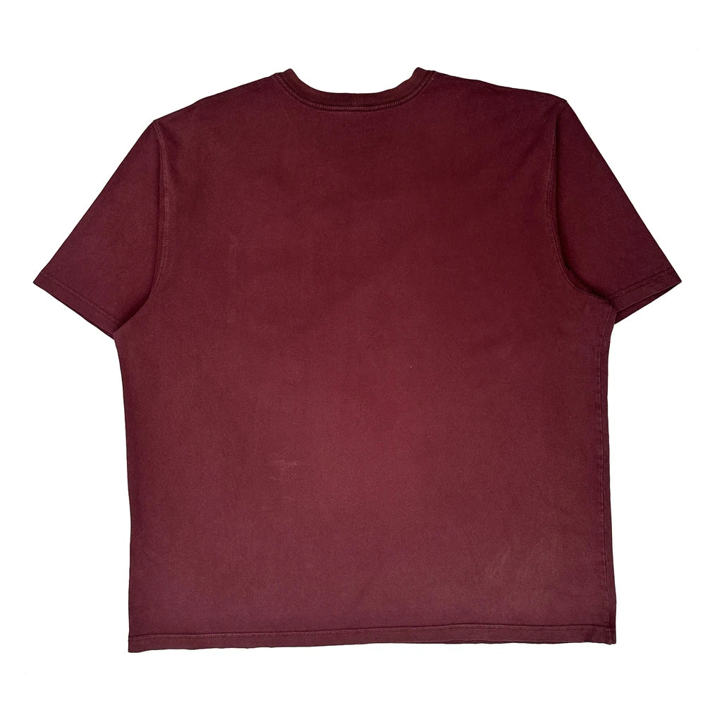 Carhartt T-Shirt - 2XL Burgundy Cotton - Image 2