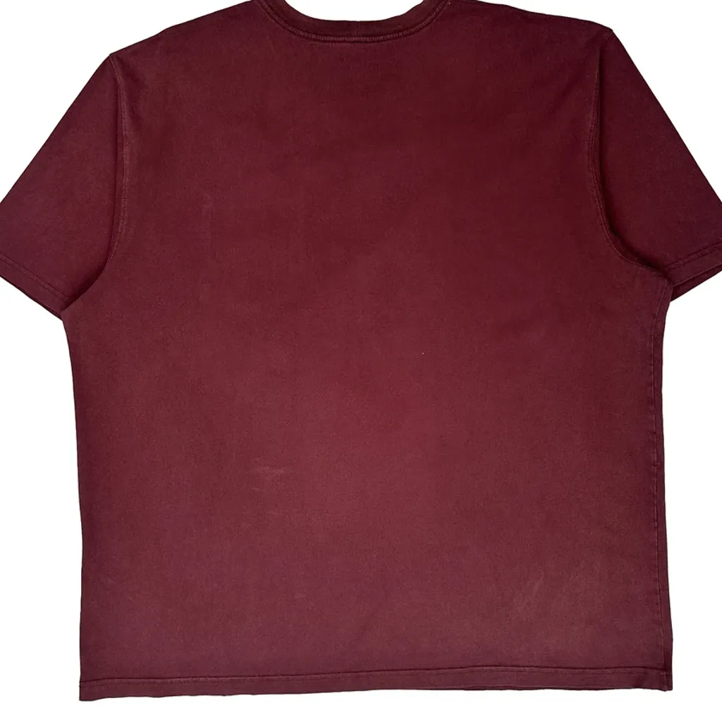 Carhartt T-Shirt - 2XL Burgundy Cotton - Image 6