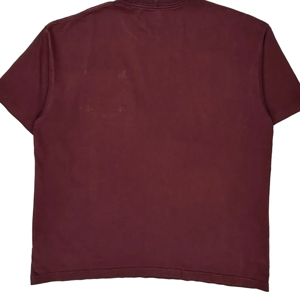 Carhartt T-Shirt - 2XL Burgundy Cotton - Image 6