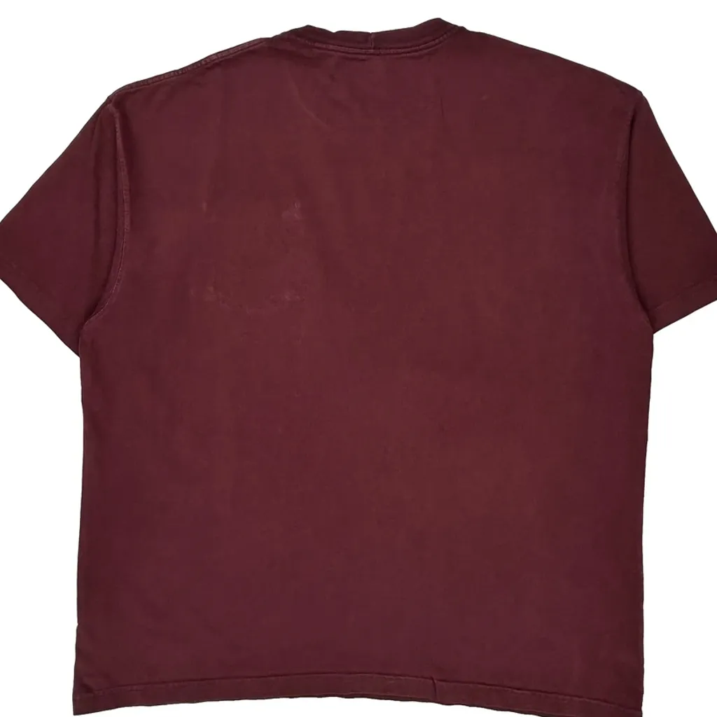 Carhartt T-Shirt - 2XL Burgundy Cotton - Image 7