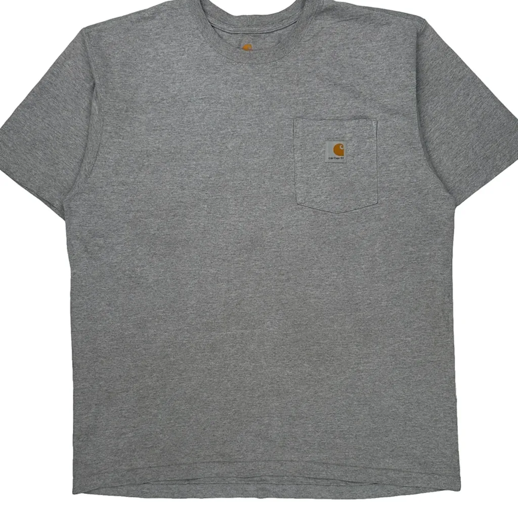 Carhartt T-Shirt - Large Gray Cotton - Image 4