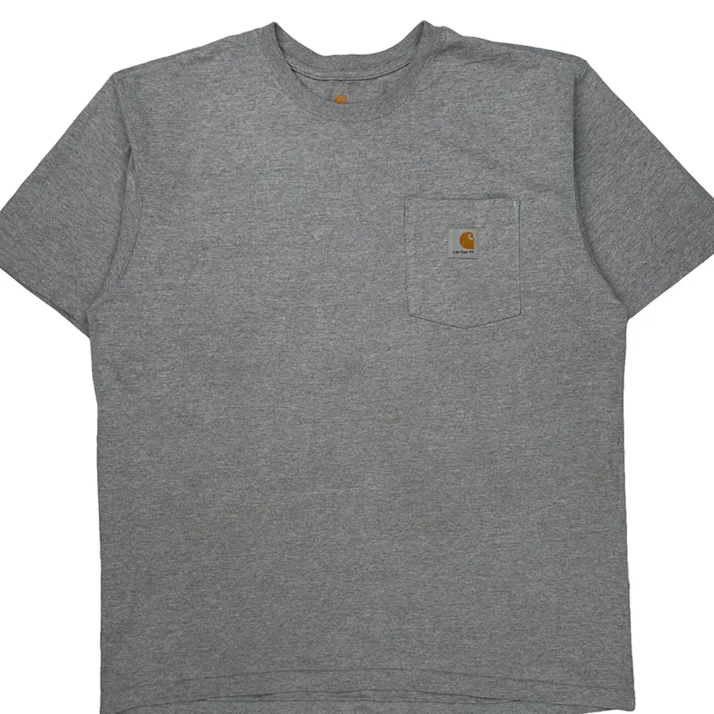 Carhartt T-Shirt - Large Gray Cotton - Image 5