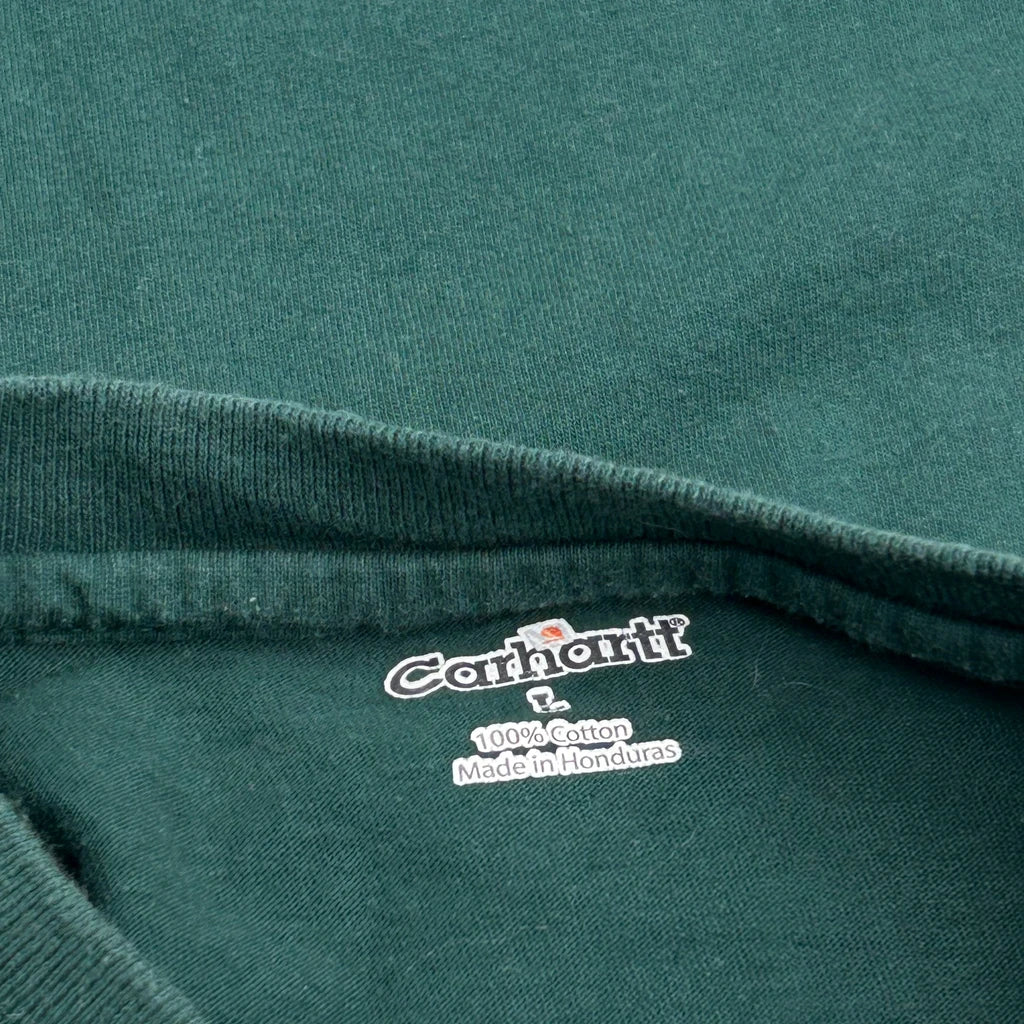 Carhartt T-Shirt - Large Green Cotton - Image 3
