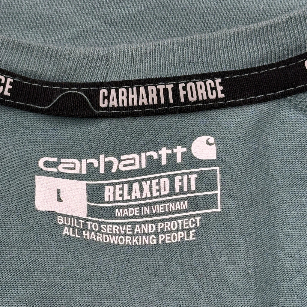 Carhartt T-Shirt - Large Green Cotton - Image 3