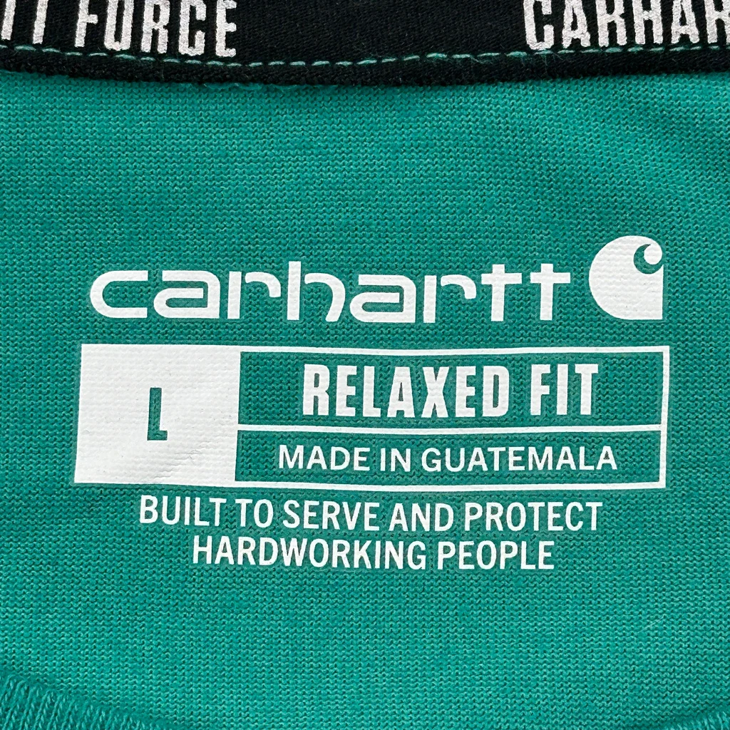 Carhartt T-Shirt - Large Green Cotton - Image 3