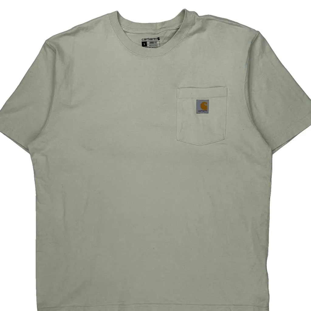 Carhartt T-Shirt - Large Green Cotton - Image 4