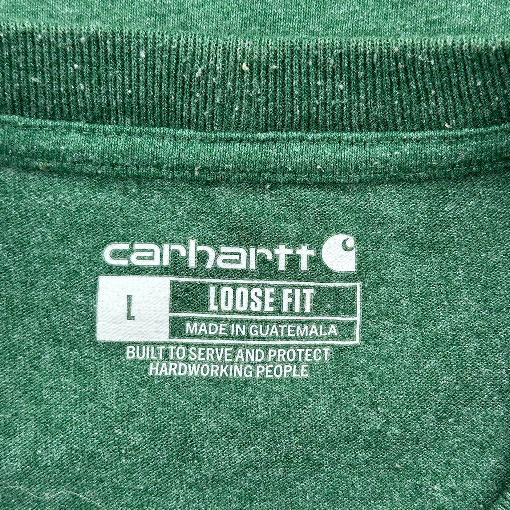 Carhartt T-Shirt - Large Green Cotton - Image 3