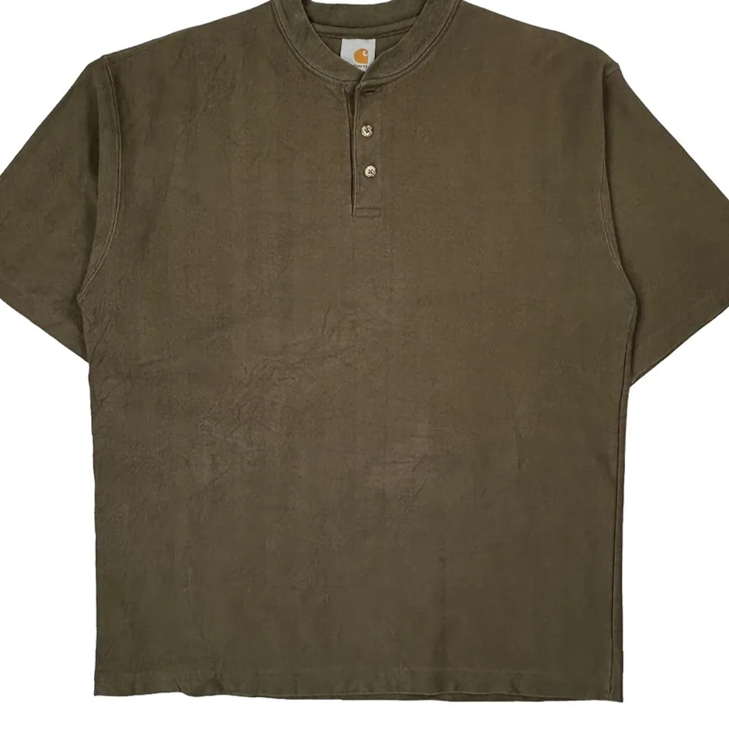 Carhartt T-Shirt - Large Green Cotton - Image 5