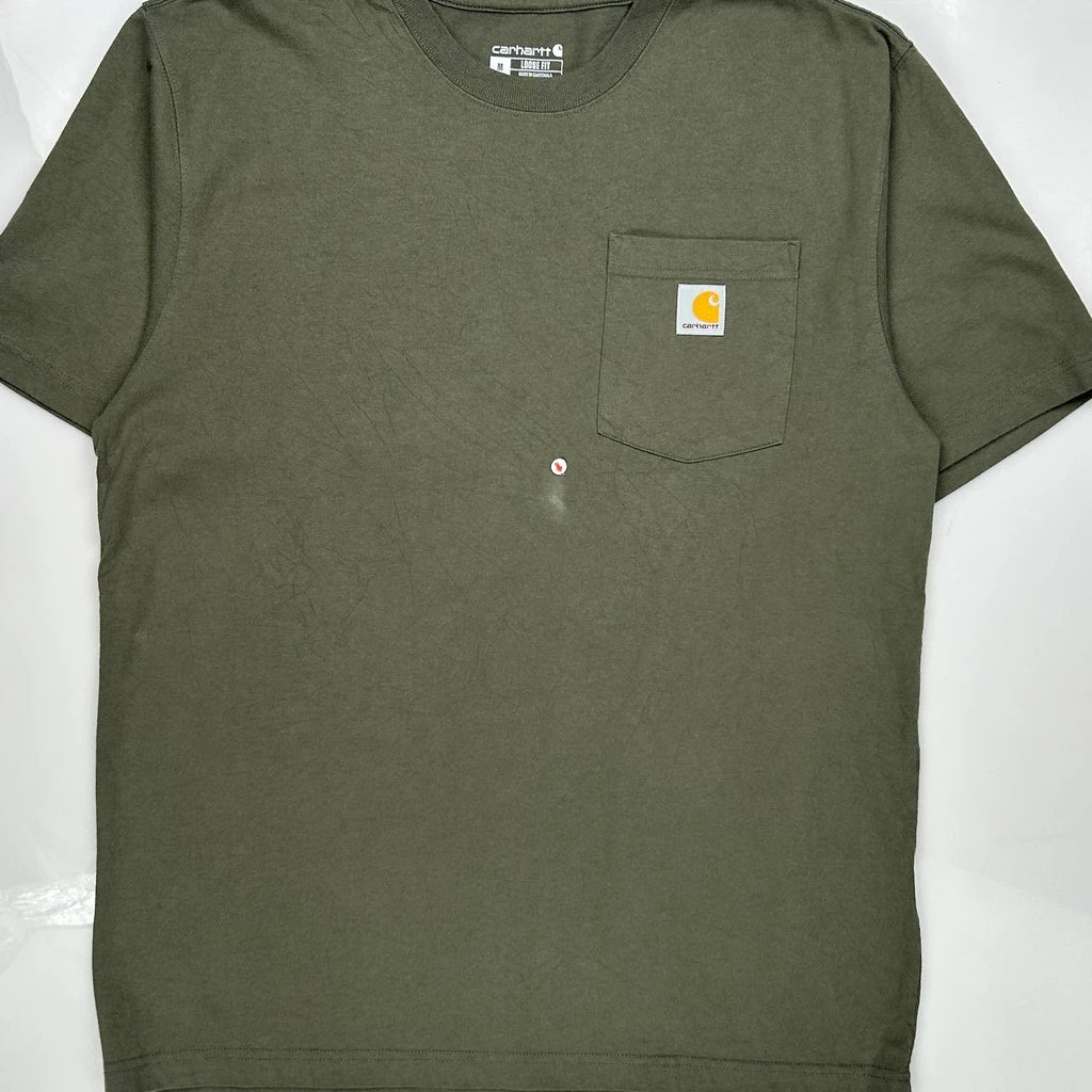 Carhartt T-Shirt - Medium Green Cotton - Image 3