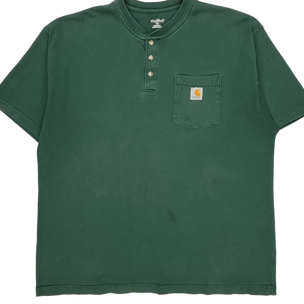 Carhartt T-Shirt - XL Green Cotton - Image 4