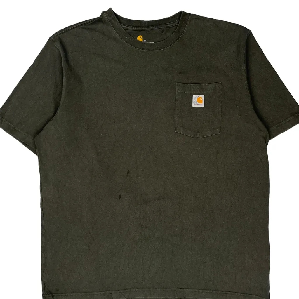 Carhartt T-Shirt - XL Green Cotton - Image 5